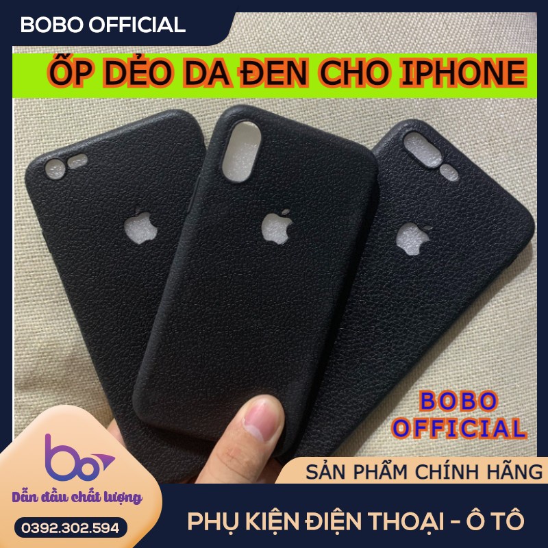 Ốp dẻo da đen cho iPhone 6/6S/6P/6SP/7/7P/X/XR/XS/XS MAX/11/11PRO/11PROMAX