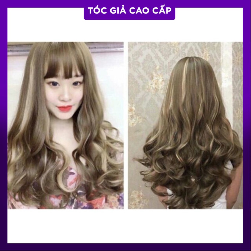 Tóc giả nguyên đầu hình thật