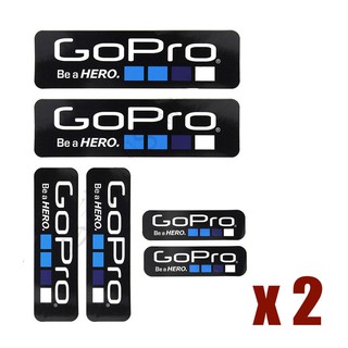 Bộ 12 Miếng Dán Màu Đen In Chữ Gopro Cho Gopro Hero