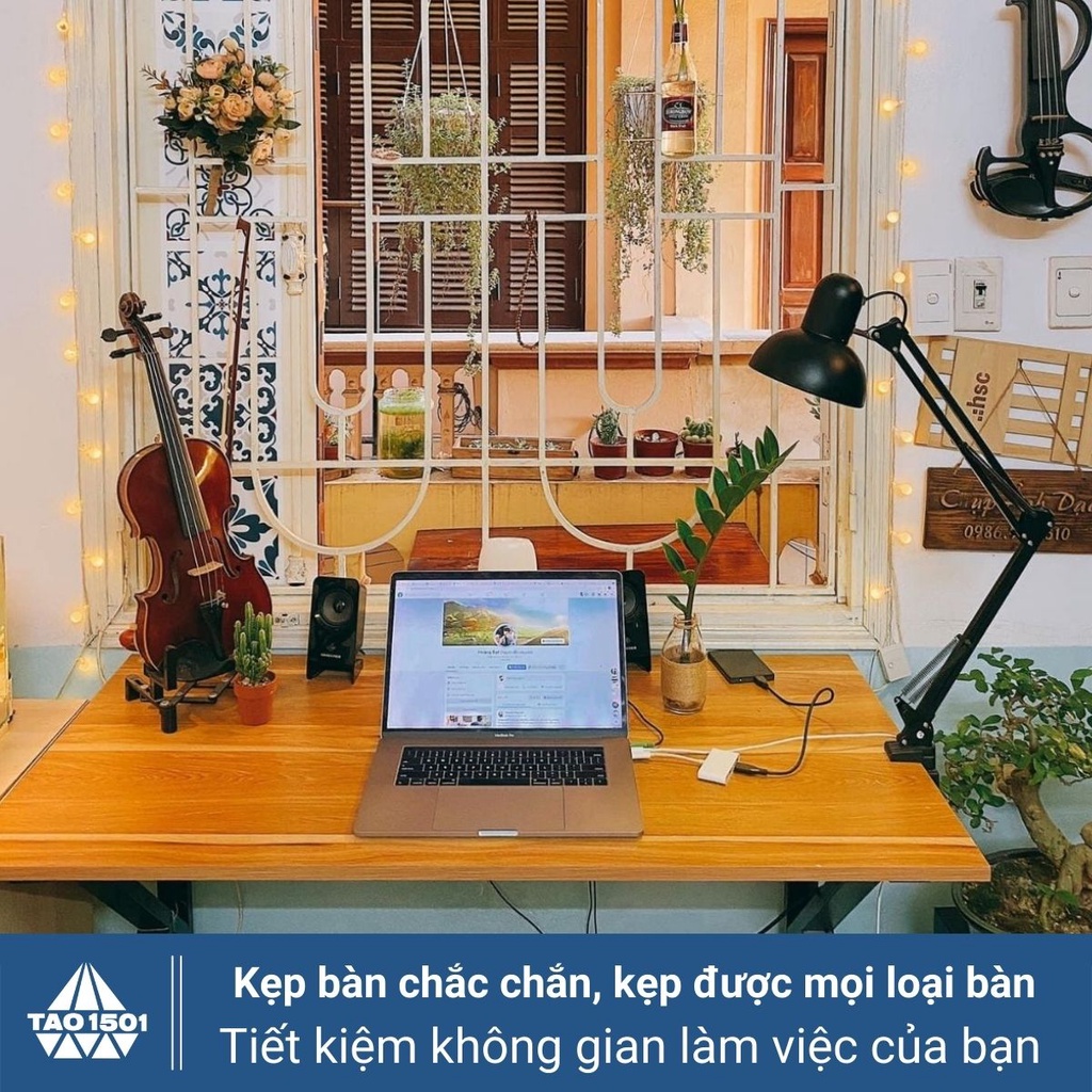Đèn học kẹp bàn PIXAR Bóng LED Rạng Đông Chống Cận Bảo Vệ Mắt Bảo Hành 2 Năm Tao1501 - BA001