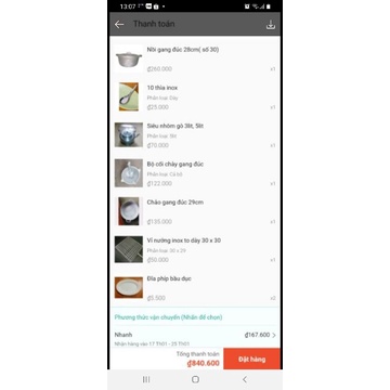 combo nồi chảo cho khách