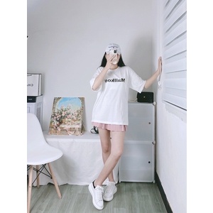 Áo thun tay lỡ nam nữ unisex  MAILKOO basic tee phông form rộng oversize 2 màu trắng và đen cotton dáng xuông A101