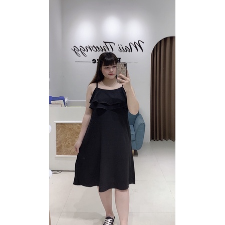 Váy Trễ Vai Đũi Nhăn Maii Thươngg Bigsize | BigBuy360 - bigbuy360.vn