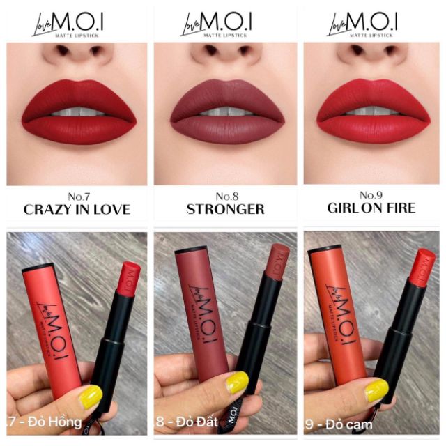 - - SON THỎI LOVE MOI HỒ NGỌC HÀ BLACK PINK-Tone Đỏ -S6