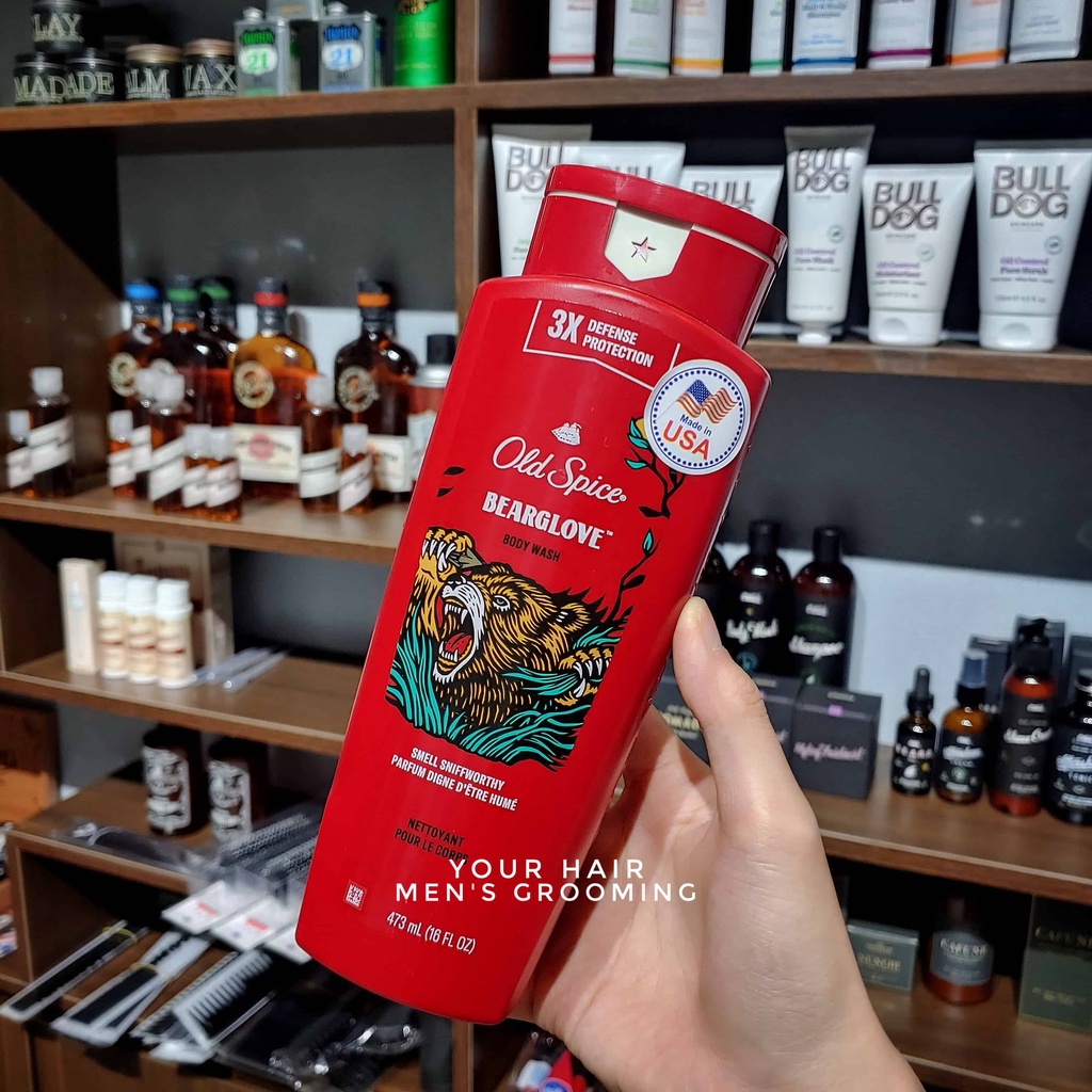 Sữa tắm Old Spice BEARGLOVE Body Wash - Mùi TÁO, CAM QUÝT - 473ml -  Chính hãng USA