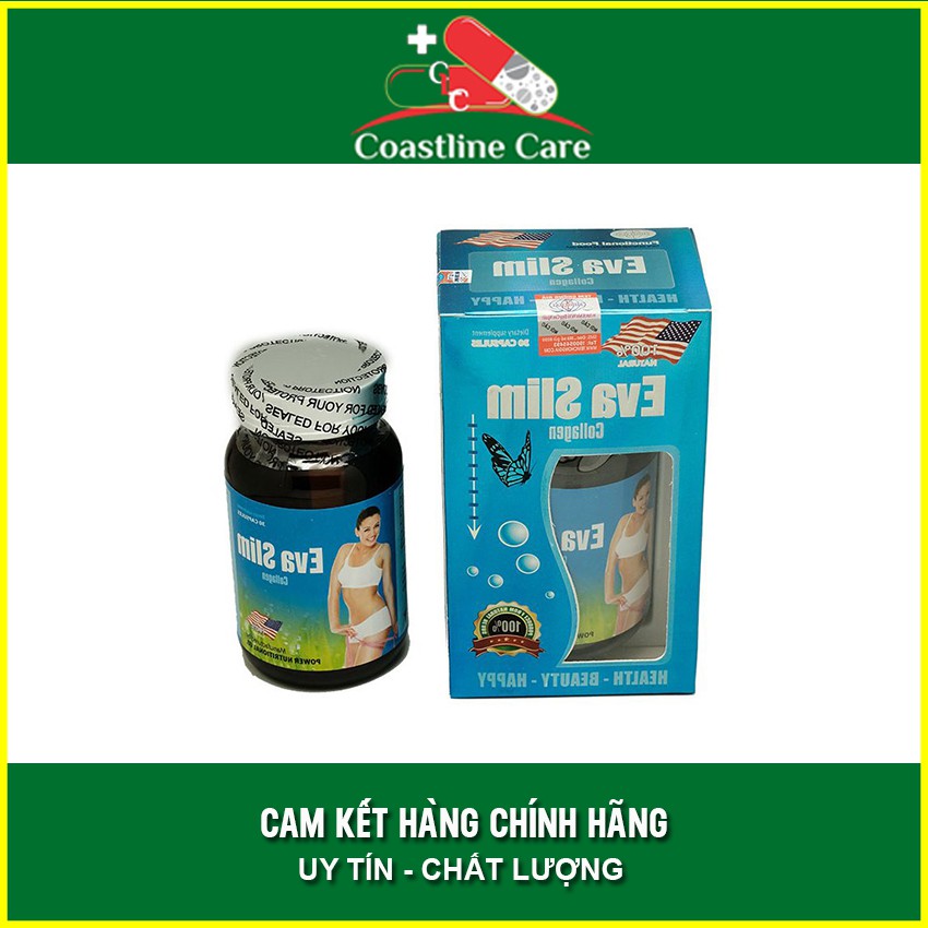 Eva Slim Collagen USA - Hỗ Trợ Giảm Cân hộp 30 viên - Coastlinecare Pharmacy