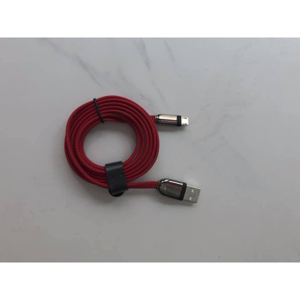 Dây sạc bọc dù mẫu dẹt HOCO U74 báo đèn sạc nhanh cho sam sung oppo huawei