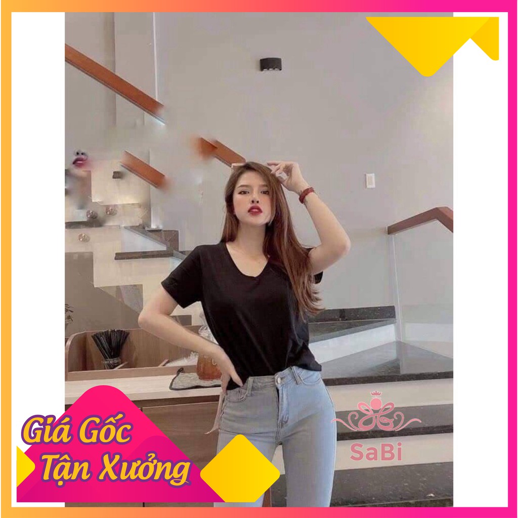 [VIDEO THẬT] Áo thun GAP tay ngắn cổ tim hot 2020 FREE SIZE 40 - 65KG - Áo phông nữ giấy SABI SHOP | BigBuy360 - bigbuy360.vn