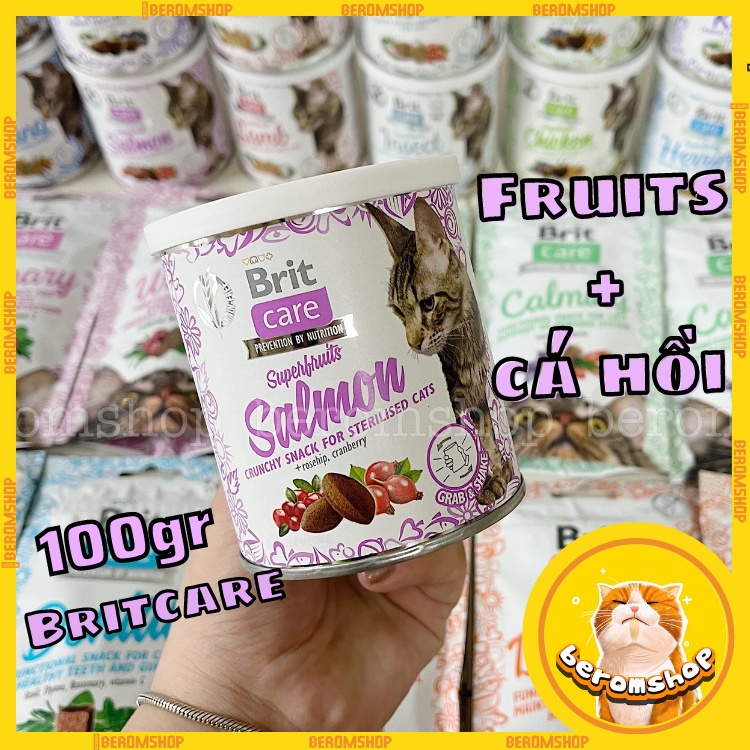 BÁNH THƯỞNG CHO MÈO BRIT CARE TRÁI CÂY 100G 6 VỊ NHẬP ĐỨC GIÁ RẺ