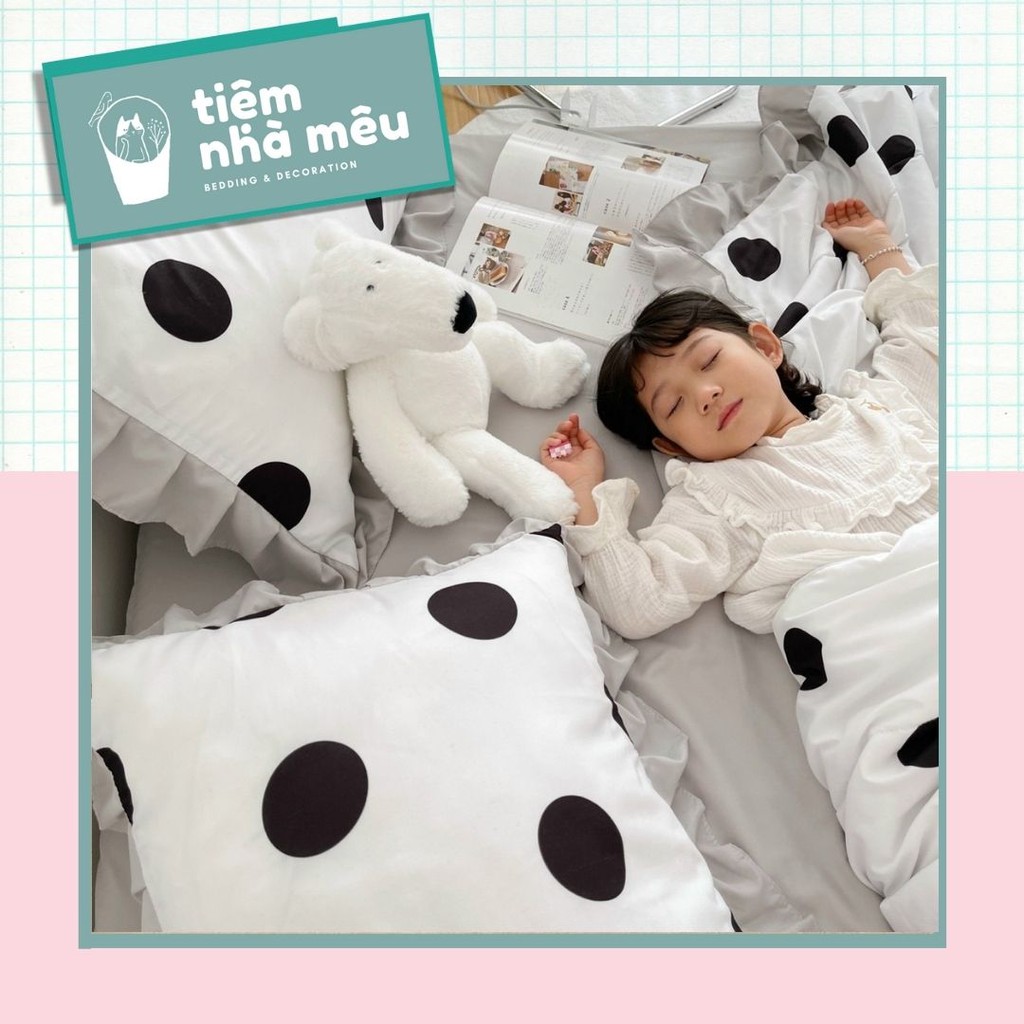 ( Full Màu _ 4/5 Món ) Set Chăn Ga Gối Cotton Đũi Bèo Hoạ Tiết  Dễ Thương  Đáng Yêu  Siêu Mềm Mịn 2021