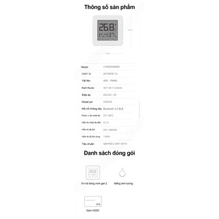 Ẩm kế thông minh gen2 Xiaomi Mijia