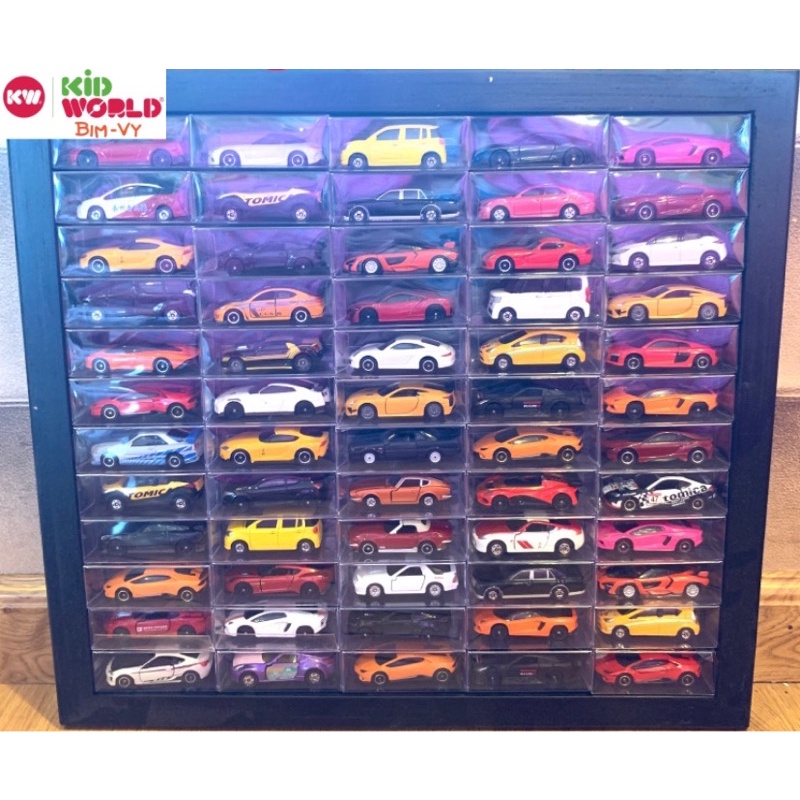Khung kệ gỗ Plywood trưng bày Xe mô hình Tỷ lệ 1:64 hoặc Bearbrick 100%.