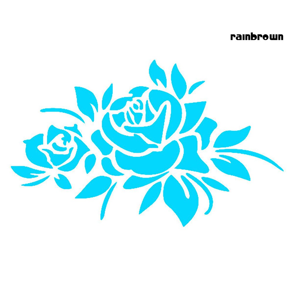 Miếng Dán Phản Quang Họa Tiết Hoa Hồng Trang Trí Xe Hơi