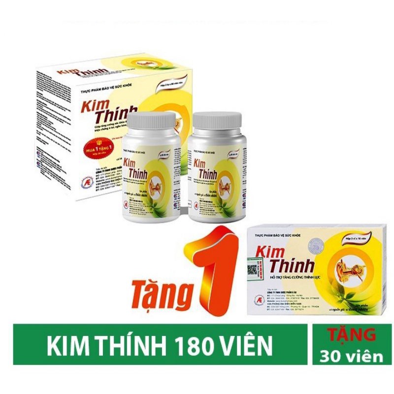 (Chính Hãng) Kim Thính hộp 2 lọ×90 viên  tặng 1 hộp 3- hỗ trợ tăng cường thính lực