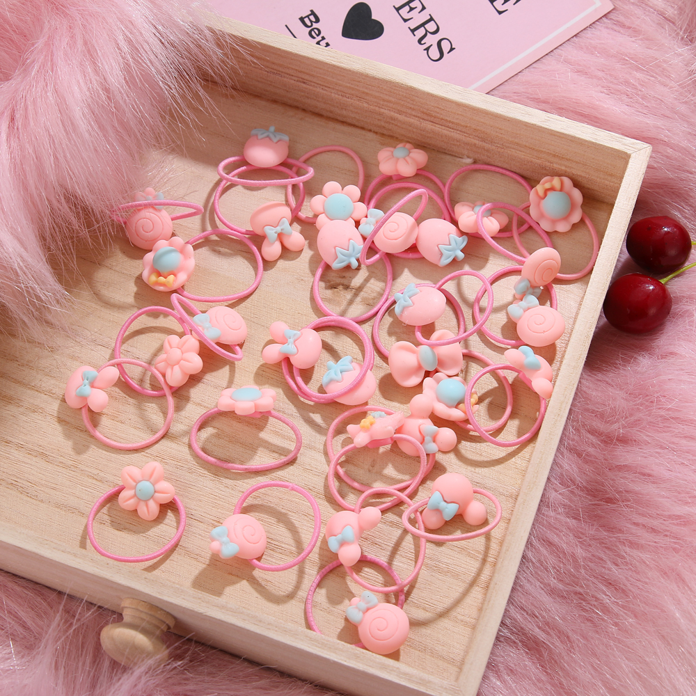 Set 30 / 100 / 1000 Dây Buộc Tóc Xinh Xắn Dành Cho Bé Gái