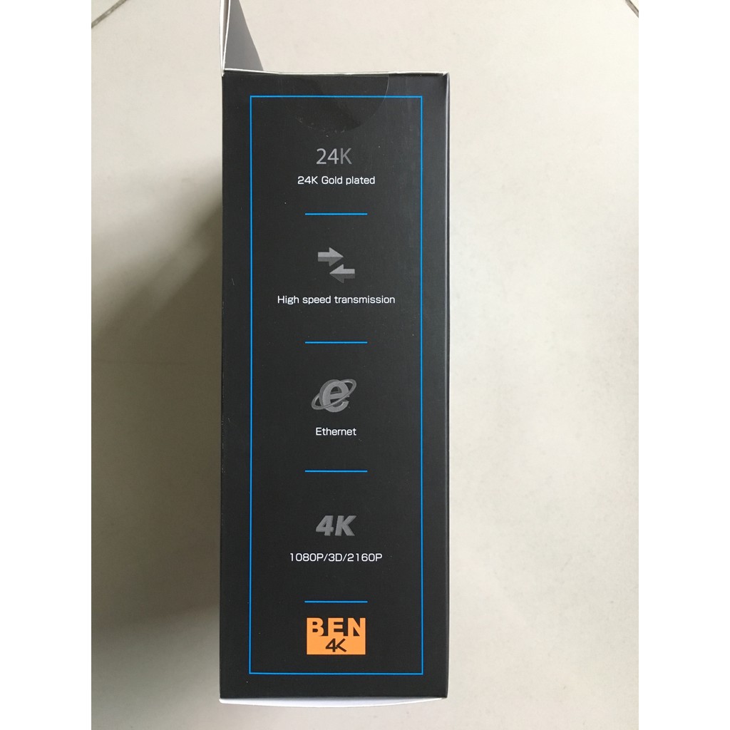 Dây HDMI Ben4K PVC 2M chuẩn 2.0 hỗ trợ Full3D 4K jack mạ vàng