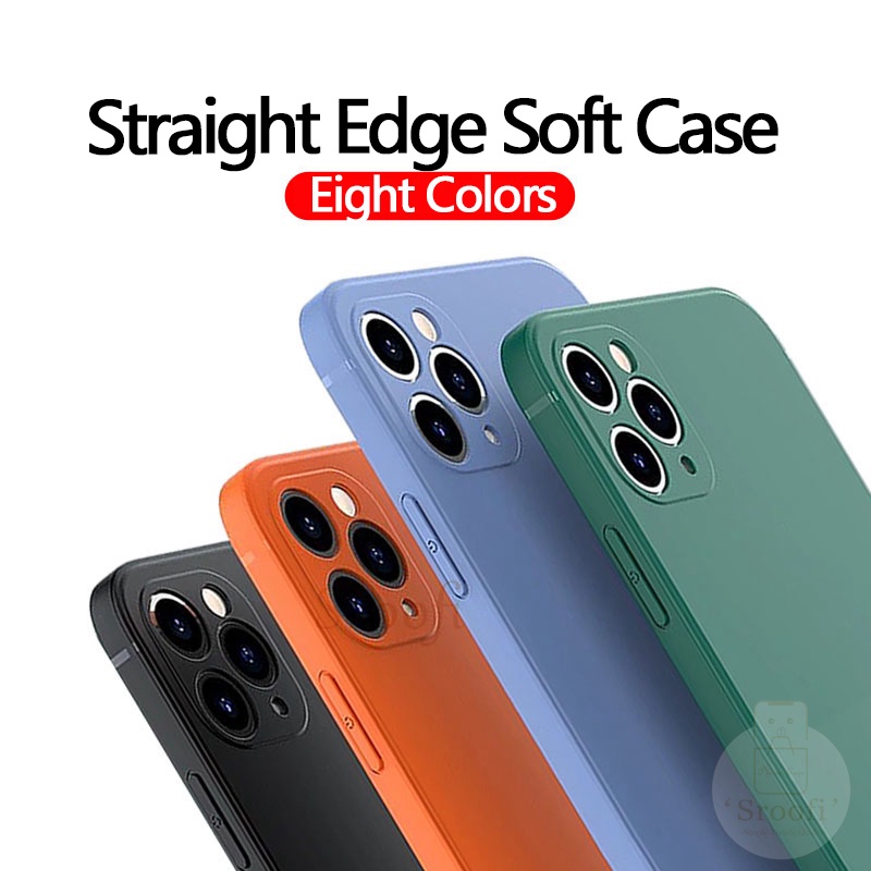 Straight Cube Case Xiaomi 11 Ultra 10 Pro 9 Lite 5G NE Mi Poco M3 Pro F3 X3 Pro NFC 10T Pro 9SE 8SE Camera Protection Shockproof TPU Soft Couple Phone Cover