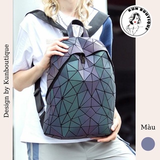 (Sẵn) 😍 Balo nam nữ  phản quang polygon 3D đẹp long lanh (Ms F11)
