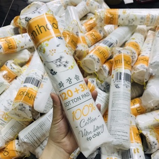 Bông tẩu trang Mihoo 100% bông tự nhiên viền ép