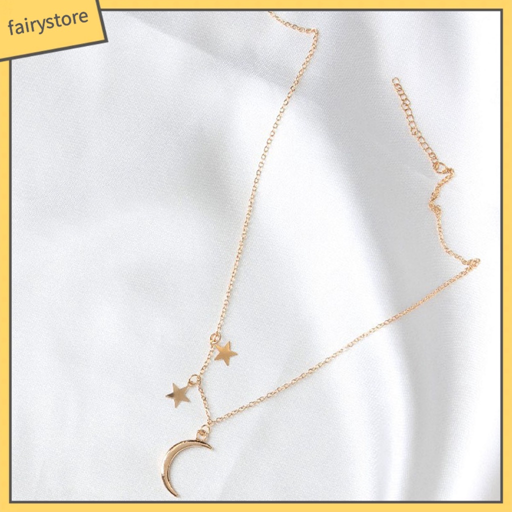 Dây chuyền nữ mặt trăng sao xinh xắn