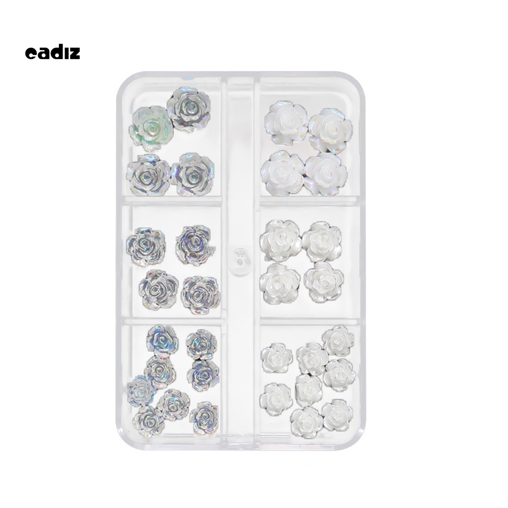 [Hàng mới về] Hộp phụ kiện hoa 3D trang trí móng tay nhiều màu sắc xinh xắn
