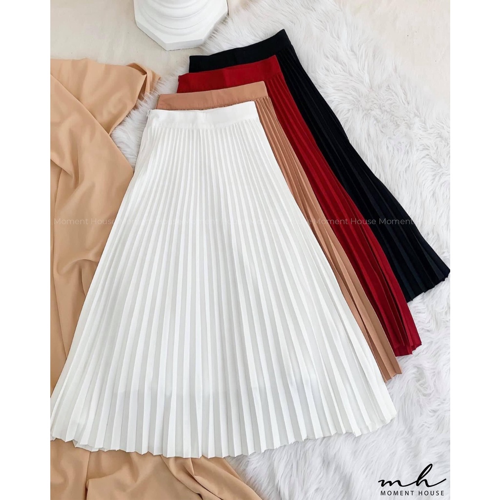 Chân váy quạt, chân váy xếp ly dáng dài, 100% lưng tây, khóa kéo giọt nước may giấu cực tinh tế, hàng thiết kế có size