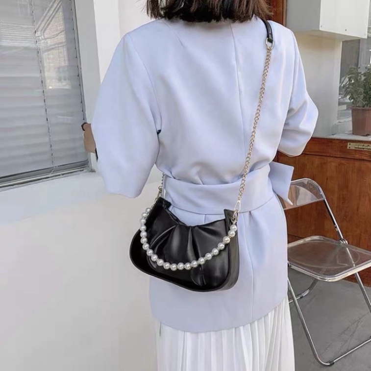 Túi Xách Nữ  BÁN HOÀ XIN 5*  Túi Đeo Chéo Túi Kẹp Nách Dây Ngọc Mẫu Mới 2021