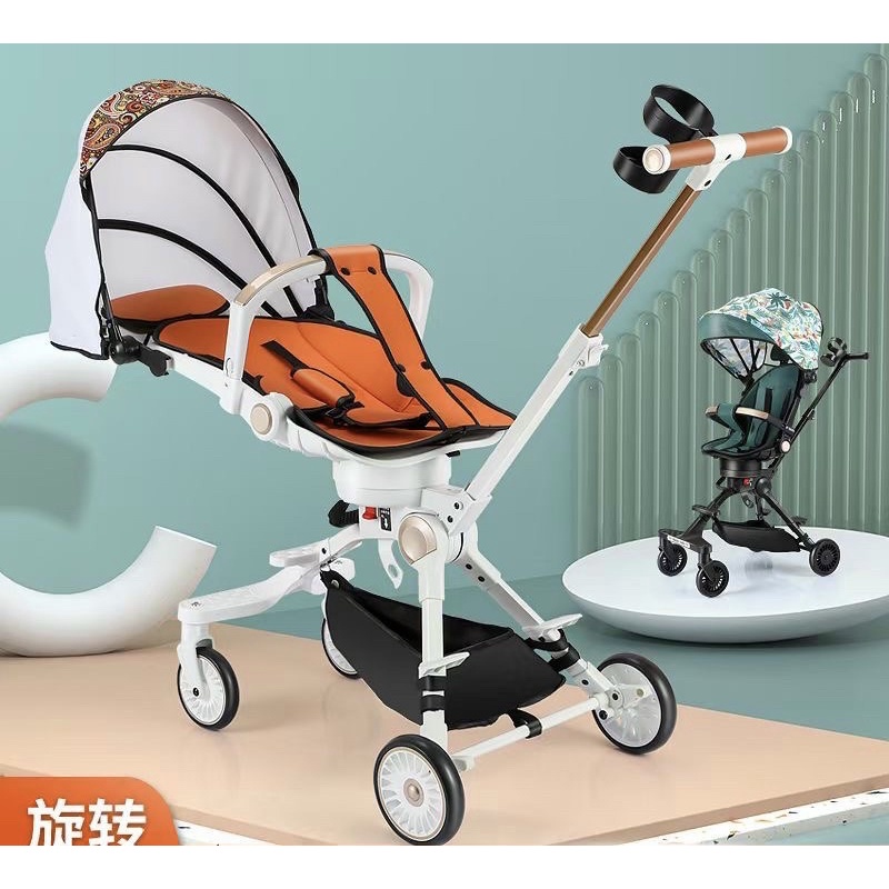 Xe đảo chiều gấp gọn cao cấp Ghế ngồi xoay 360 độ ngả 165 độ