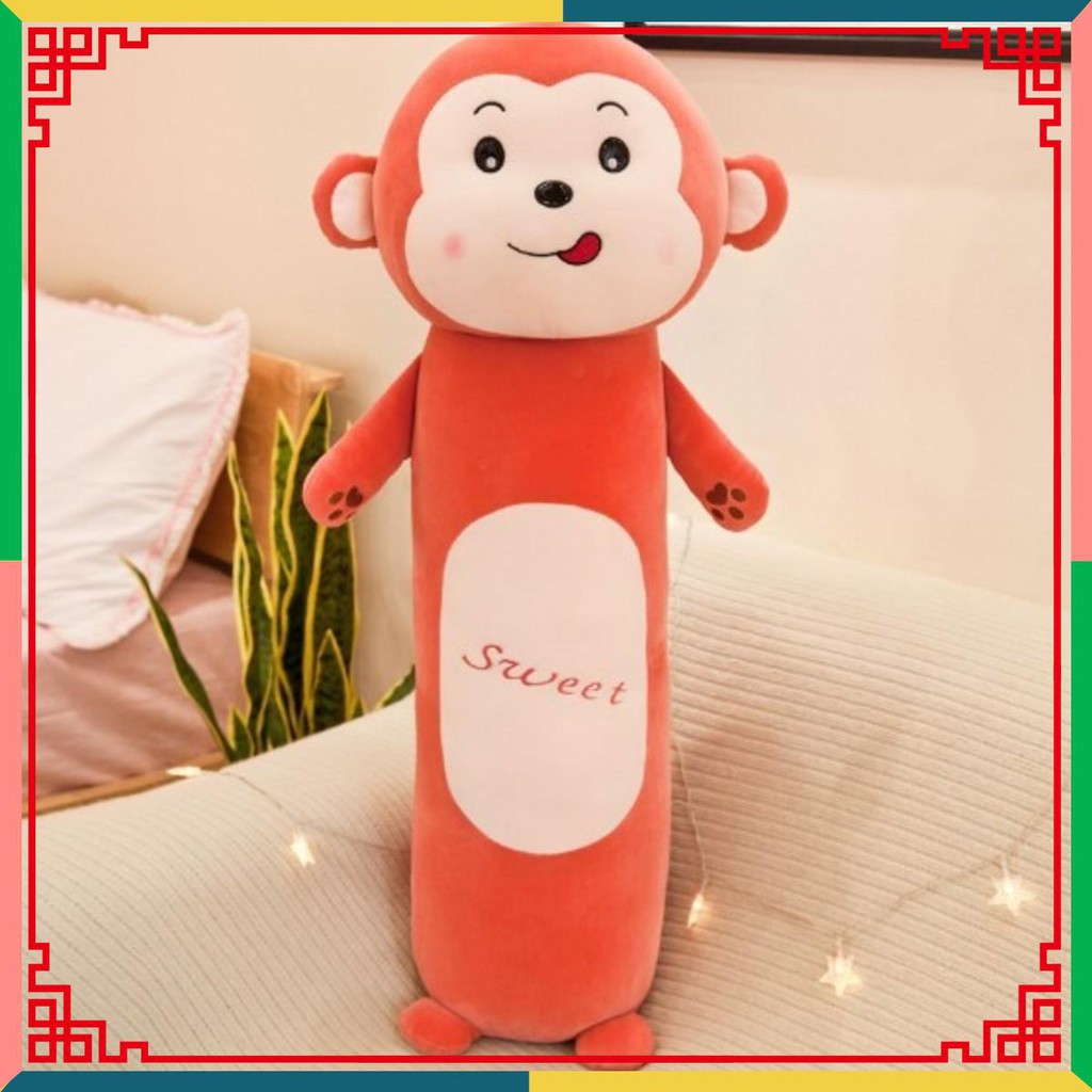 HÀNG ĐẸP- Gấu bông - Gối ôm hình thú siêu mịn co dãn 4 chiều cực êm siêu đáng yêu Ếch - Thỏ - Khỉ