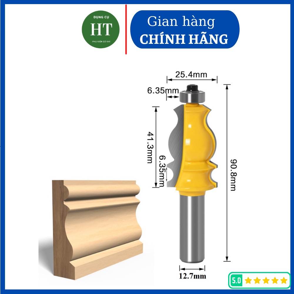 Mũi dao phay đánh chỉ đuôi cá cốt 12ly7