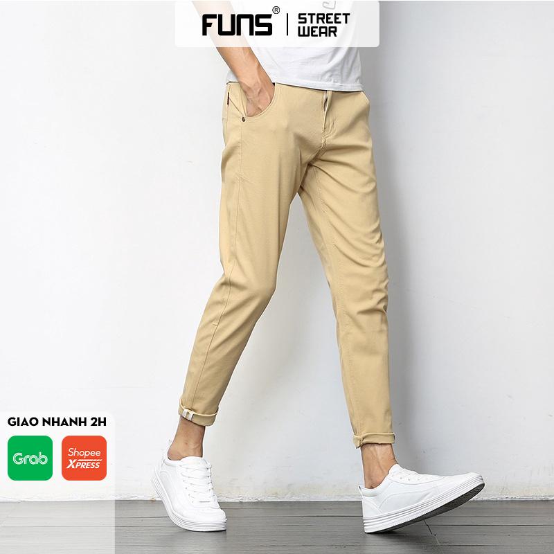 Quần jogger nam FUNS mã TT54 Quần dài kiểu bó ống Hàn Quốc chất vải đẹp ống dài