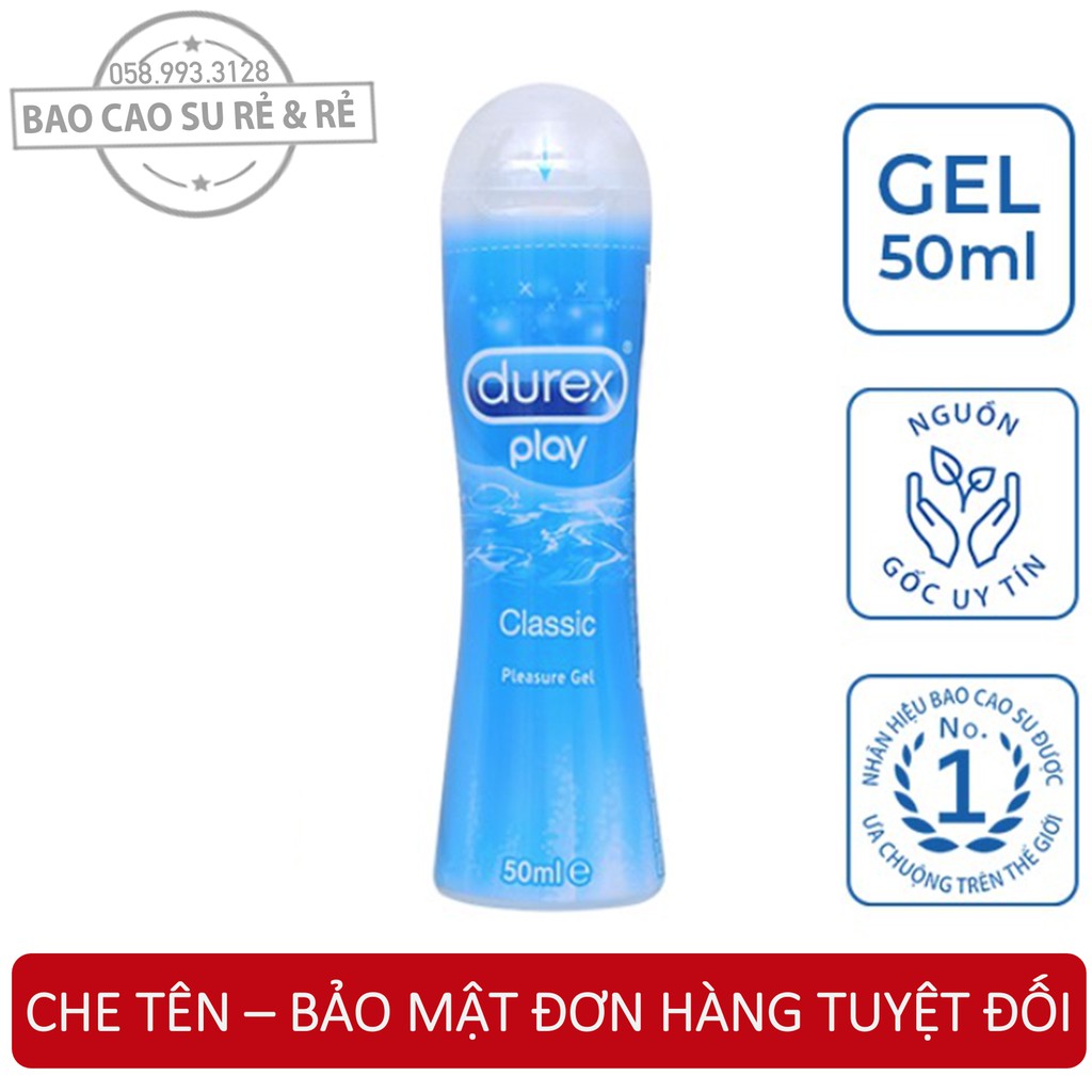 Gel bôi trơn DUREX PLAY CLASSIC 50ML (MẪU MỚI)