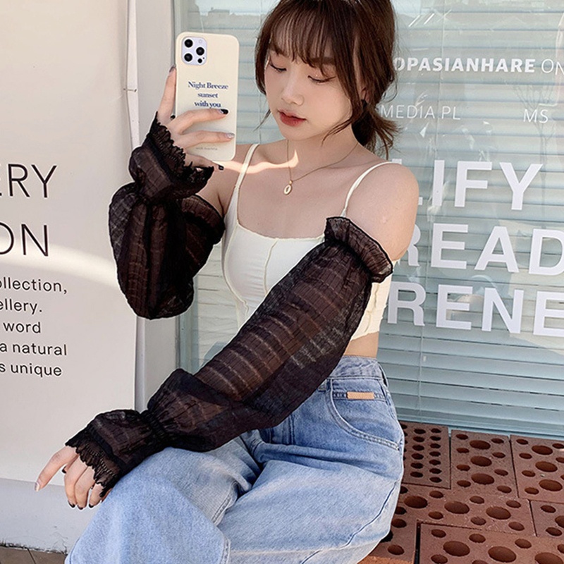 Găng Tay Ren Co Giãn Chống Nắng Dành Cho Nữ