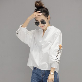 Áo voan hoa tay phồng thời trang dành cho nữ