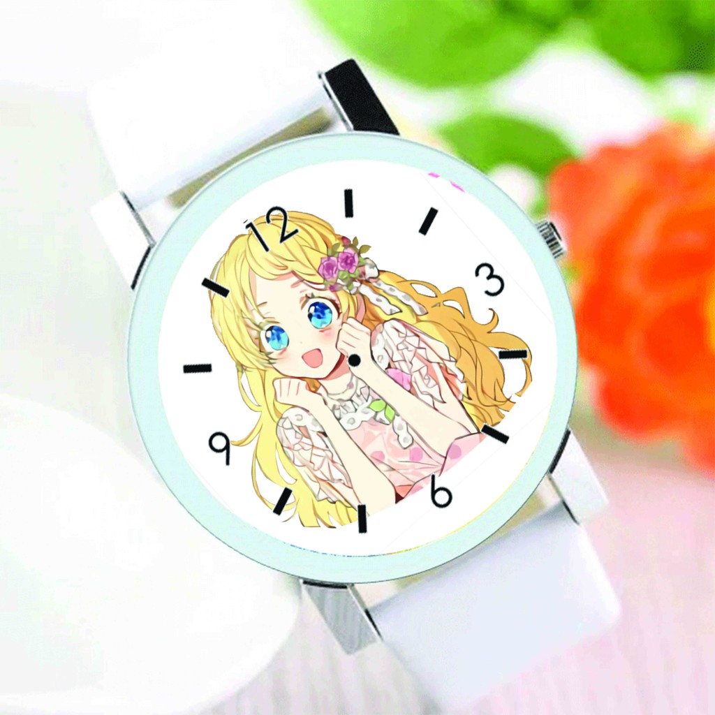 Đồng hồ đeo tay nam nữ in hình MỘT NGÀY NỌ TÔI BỖNG TRỞ THÀNH CÔNG CHÚA manhua anime chibi thời trang dễ thương độc đáo