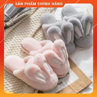 [ Duy Nhất ]  Dép Bông Tai Thỏ Cute Đi Trong Nhà Unisex - Dép Bông Mùa Đông