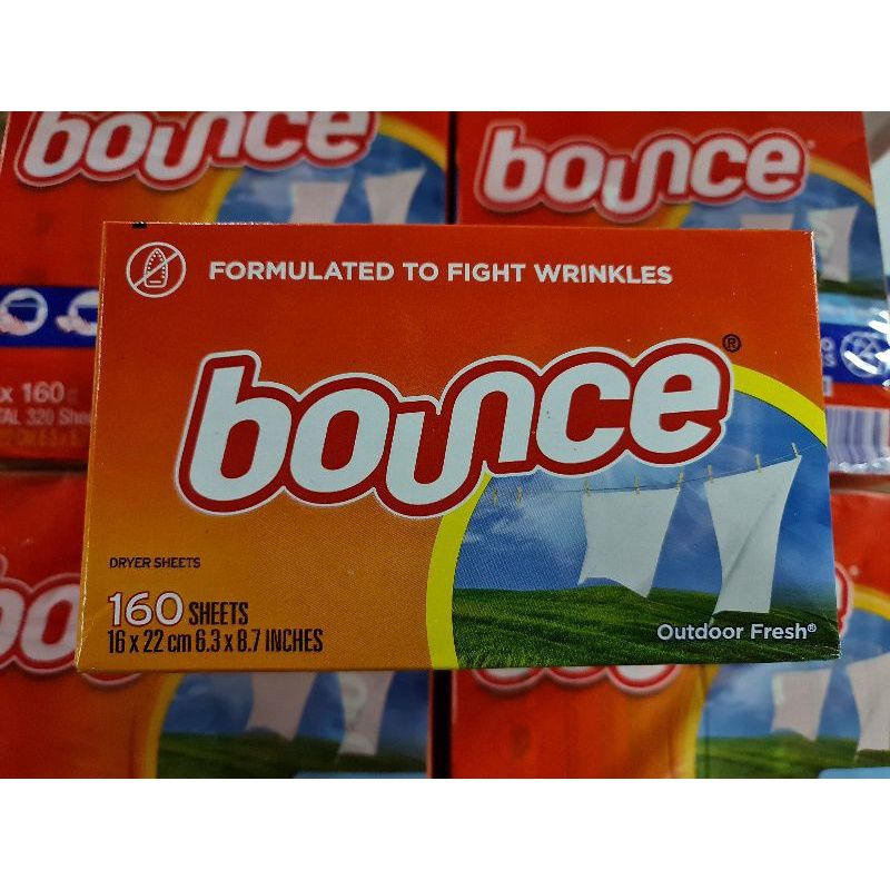 Giấy thơm quần áo Bounce Mỹ nguyên set 320 tờ ( có tách bán lẻ 1 hộp 160 tờ)