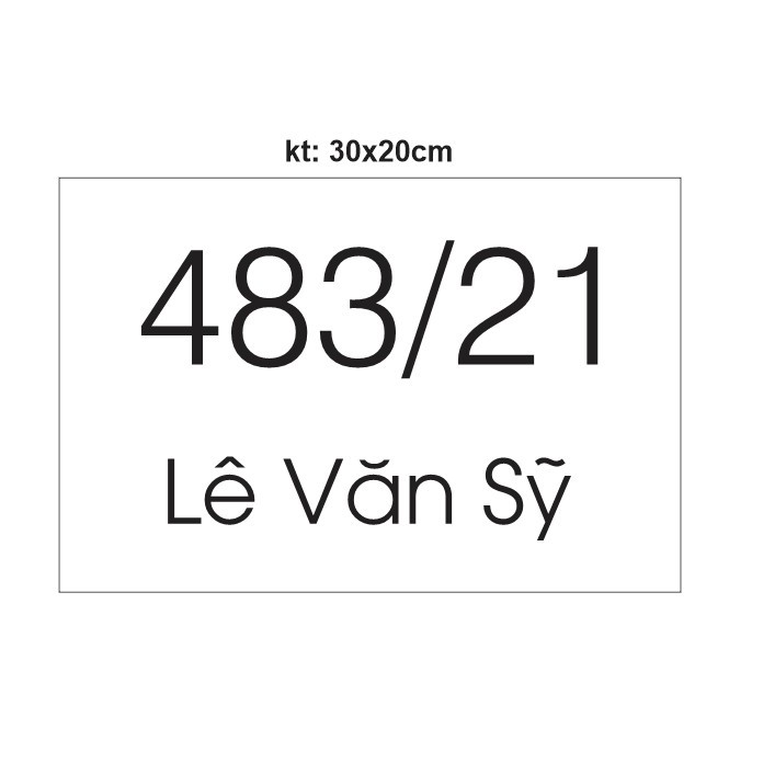 Bảng số nhà/địa chỉ nhà gỗ sồi cao cấp size 20x30 - Xưởng LUXI decor