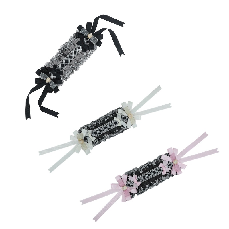 Cài Tóc Phối Ren Tua Rua Phong Cách Lolita Xinh Xắn