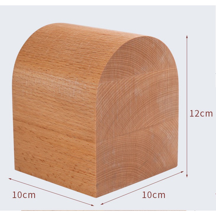 Thớt gỗ kê đục và căt da form cong - dụng cụ làm đồ da thủ công