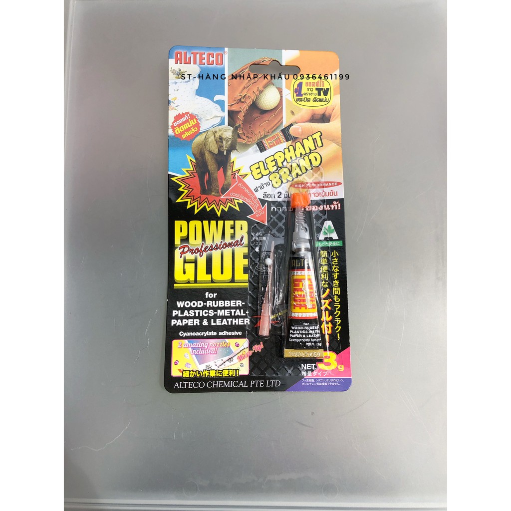 Keo Dán Đa Năng Siêu Dính Siêu Chắc Chắn Super Glue Alteco Con Voi Super Strong Thái Lan 3g - Kivo