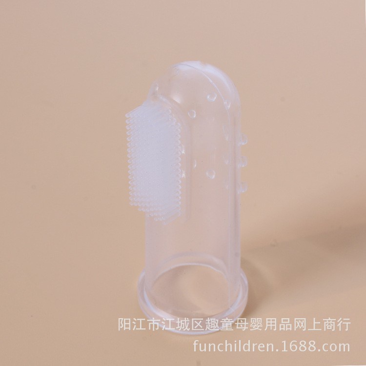 Bàn chải đánh răng bằng silicon mềm đeo ngón tay thích hợp sử dụng cho bé