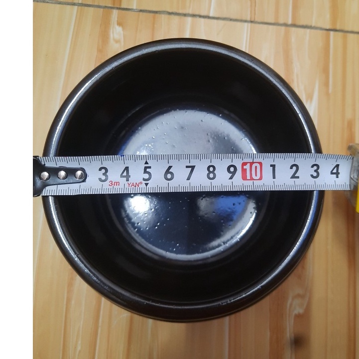 Thố ,nồi đất nâu tráng men làm cơm trộn,súp,trứng hấp kiểu Hàn Quốc kèm đế lót Size 13cm-750ml