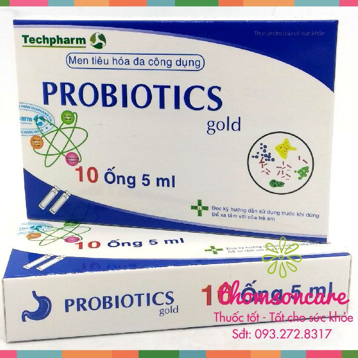 Men vi sinh có thêm kẽm - Probiotics hộp 2 vỉ x 5 ống dễ uống, lợi khuẩn tiêu hóa tốt, ăn ngon miệng