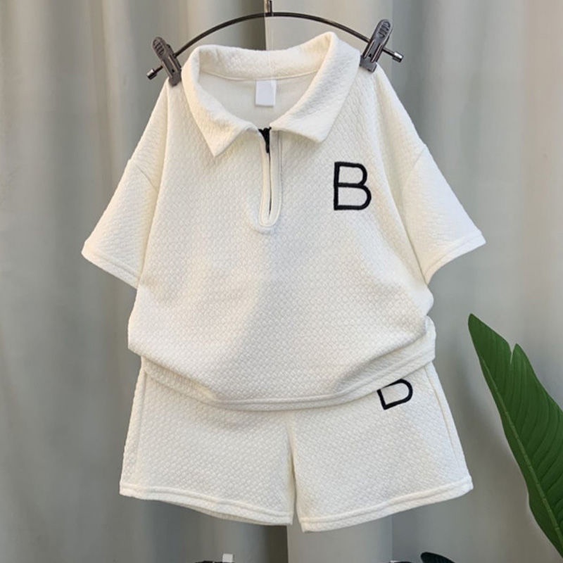 [Bán Chạy] Set Áo Thun polo Tay Ngắn Và Quần Ngắn Thời Trang Đẹp Trai Phong Cách Đường Phố Cá Tính Cho Bé Trai