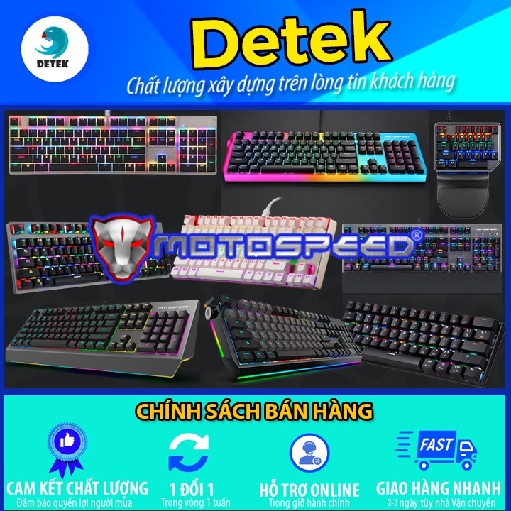 [Mã 159ELSALE hoàn 7% đơn 300K] Bàn phím cơ game thủ Motospeed LED Rainbow / RGB