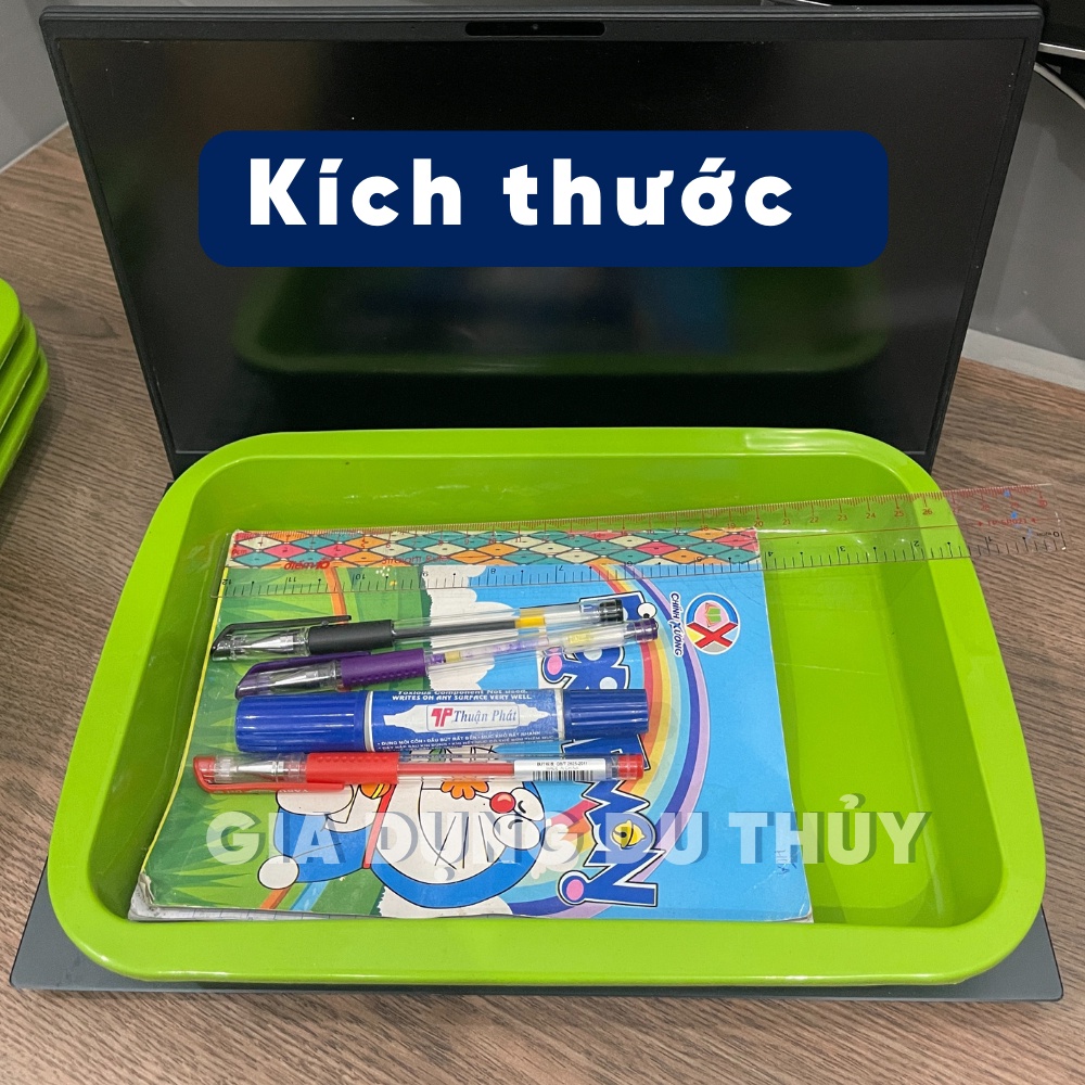 Khay nhựa đựng linh kiện, đựng cua giống hình chữ nhật màu xanh lá giá rẻ của gia dụng Du Thủy - KHAY CUA TÝ LIÊN