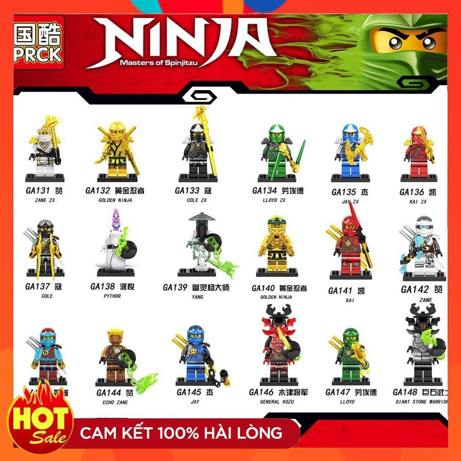 Đồ Chơi Minifigures Các Nhân Vật Trong Ninjago Thế Hệ Mới Vũ Khí Siêu Ngầu - Golden Ninja Và Kai ZX