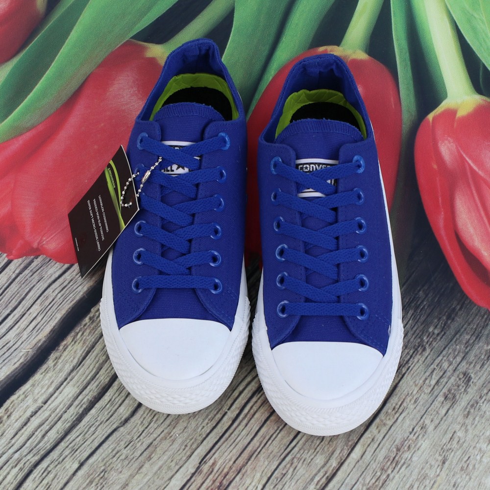 Giày Sneaker Chuck 2 Xanh Coban Nam Cổ Thấp