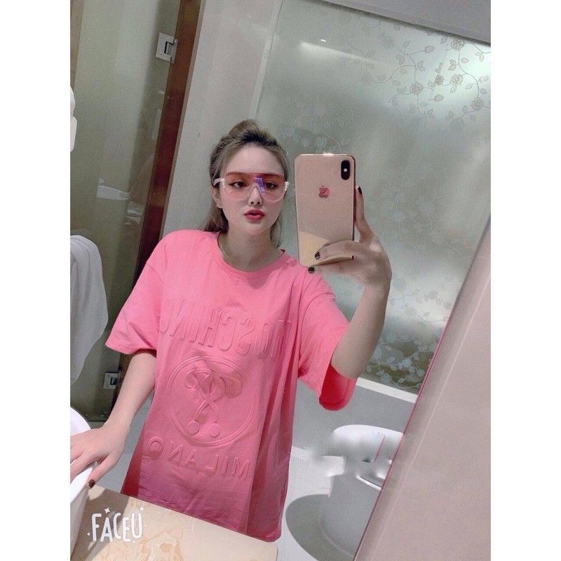Áo phông unisex nữ dập chữ nổi